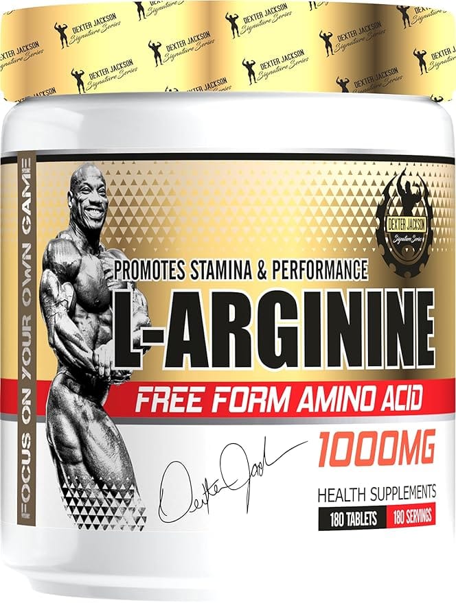 

Dexter Jackson Signature Series L-Arginine Promotes Stamina And Performance Free Form Amino Acids Health Supplements 1000 Mg,180 Tablets 180 count ...