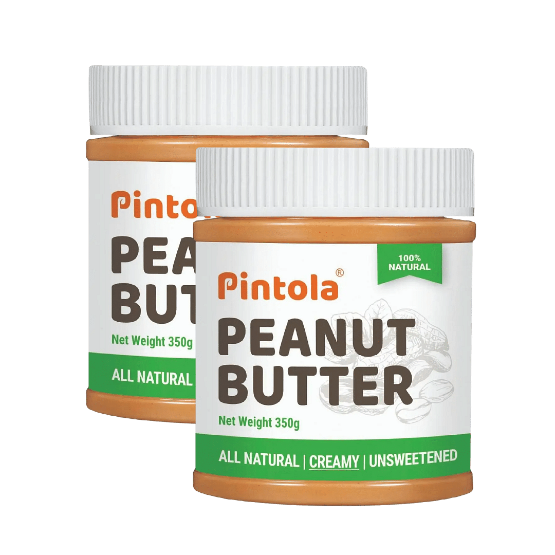 

Pintola All Natural Peanut Butter | Rich in Fiber, 30g Protein | Non GMO, Naturally Gluten Free, Cholesterol Free | Unsweetened, Creamy, 350g | Pac...