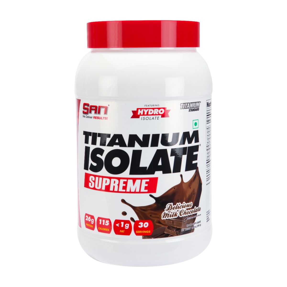 San Titanium Isolate Supreme - Delicious Milk Chocolate - 900g