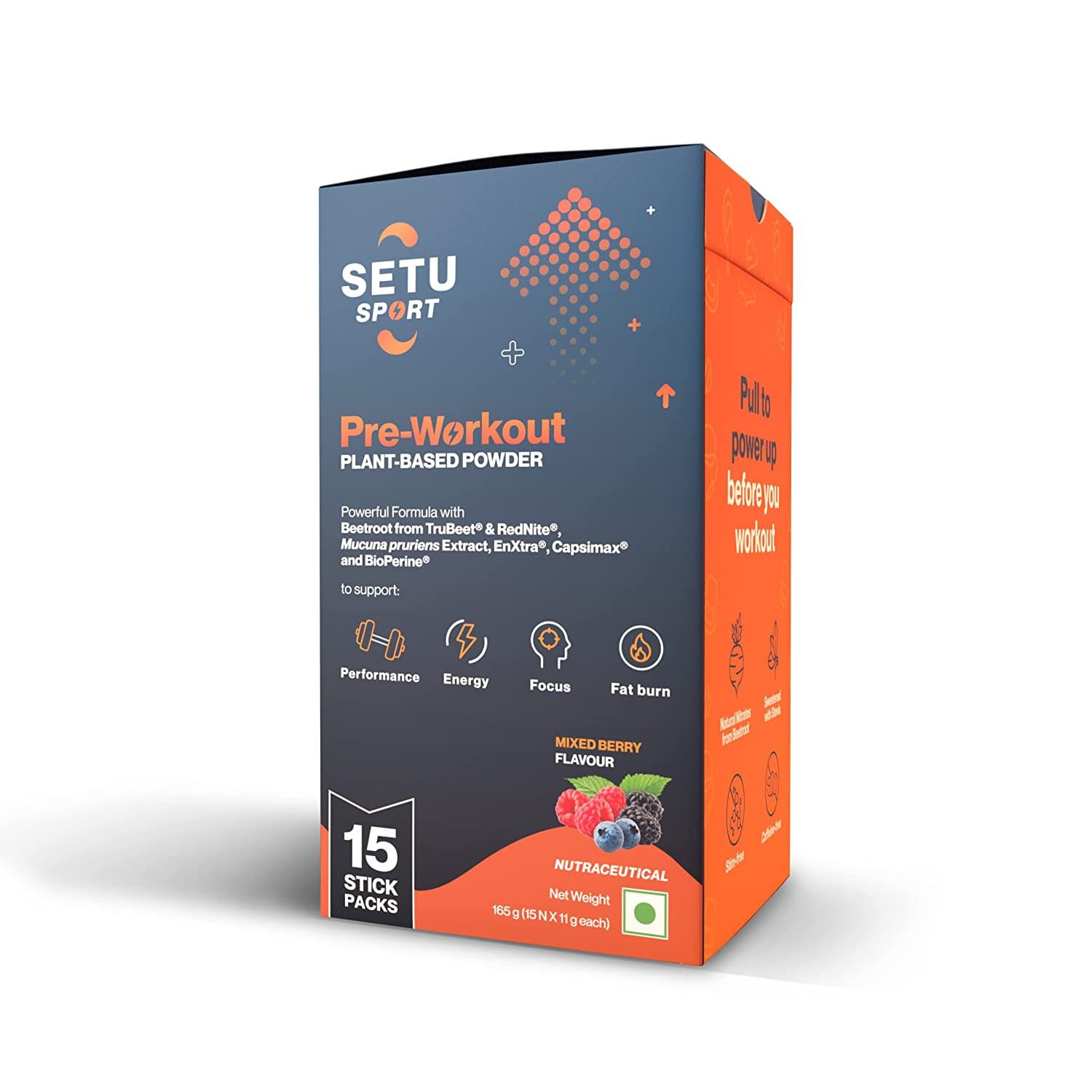 Setu Sport PreWorkout PlantBased Powder Boost Energy & Performance