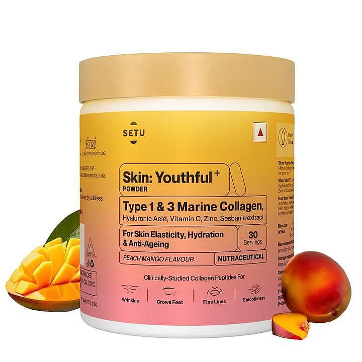 

Setu Skin: Youthful Marine Collagen Powder (210g) | Collagen Supplements for Women & Men | Hydrolyzed Type 1 & 3 Collagen for Healthy Skin, Hair & ...