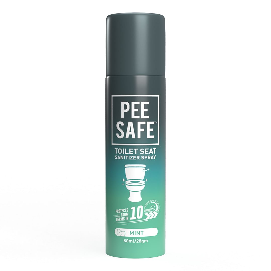 

Pee Safe Toilet Seat Sanitizer Spray 50ml - Mint | Reduces The Risk Of UTI & Other Infections | Kills 99.9% Germs & Travel Friendly Pack | Anti Odo...