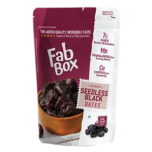 Fabbox Seedless Black Dates 140g