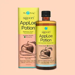 The Co Being APPLOE POTION
Wellness Drink Concentrate
Apple Cider Vinegar + Aloe Vera