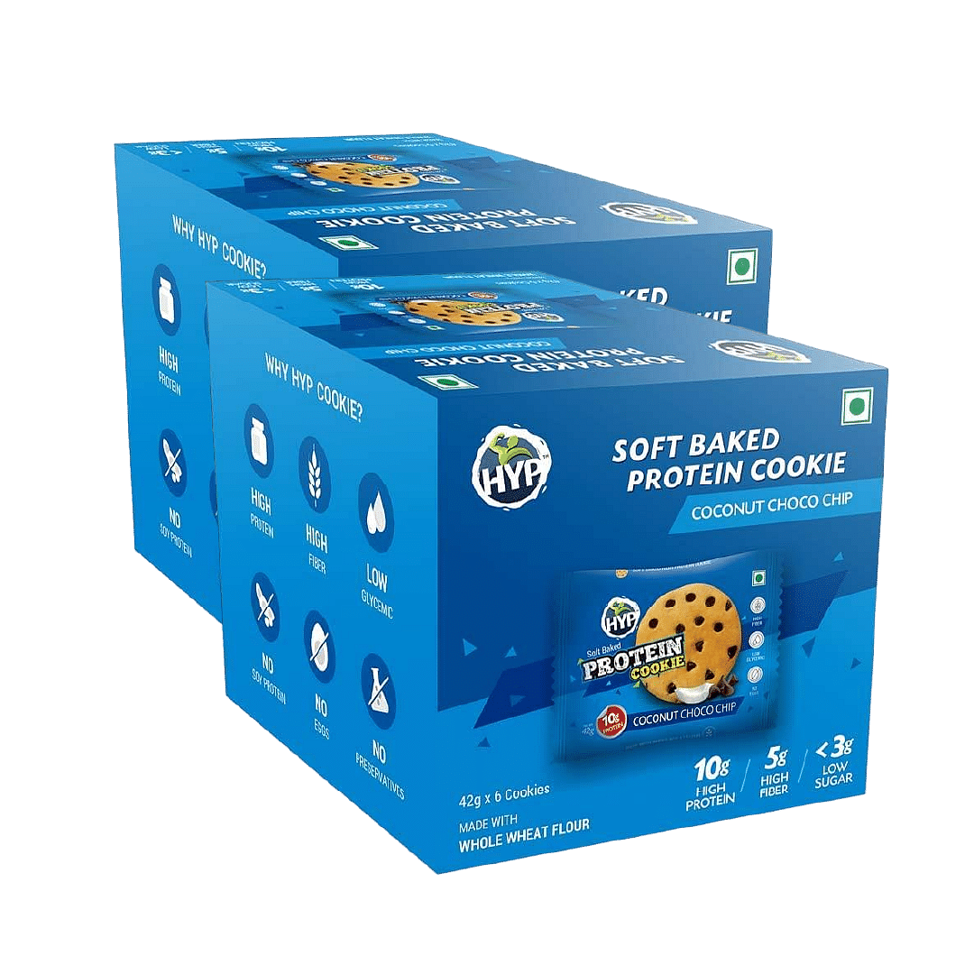 

HYP Soft Baked Protein Cookies - Coconut Choco Chip - Box of 6 Cookies | Pack of 2