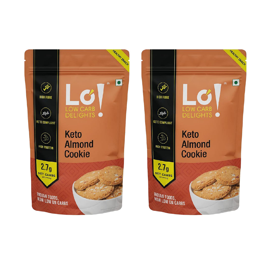 

Lo! Foods - Keto Almond Cookies (200g) | Stevia Sweetened Sugar Free Keto Cookies | Authentic Flavor and Taste Keto Biscuits | 2.7g Net Carb Keto S...