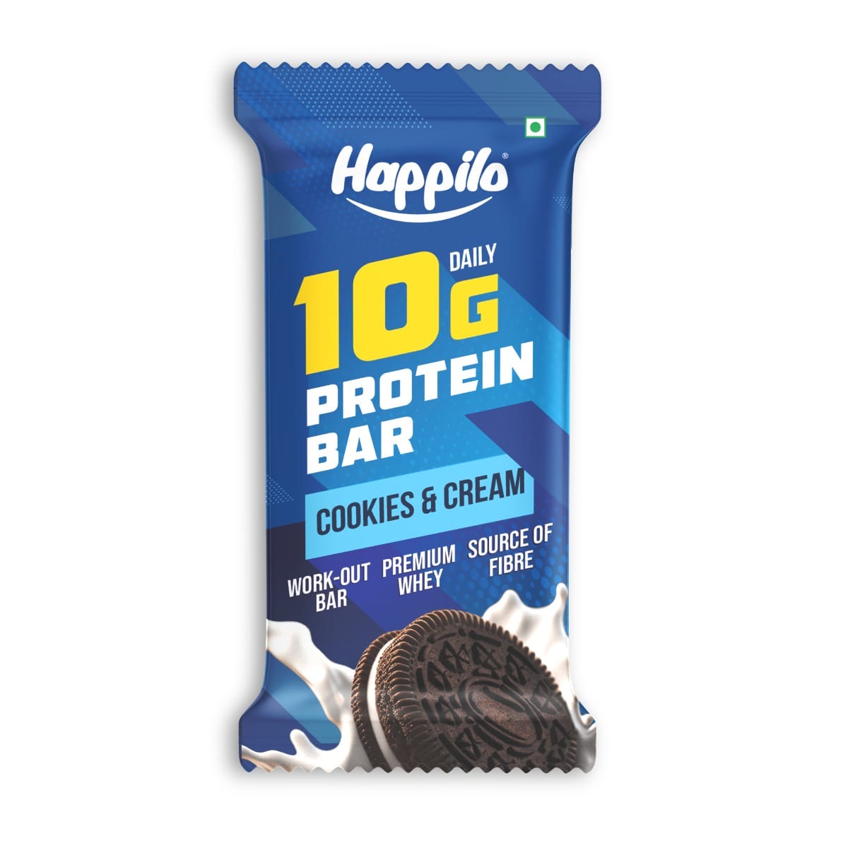 

Happilo Premium Cookies & Cream Protein Bar 50g (Pack of 6)