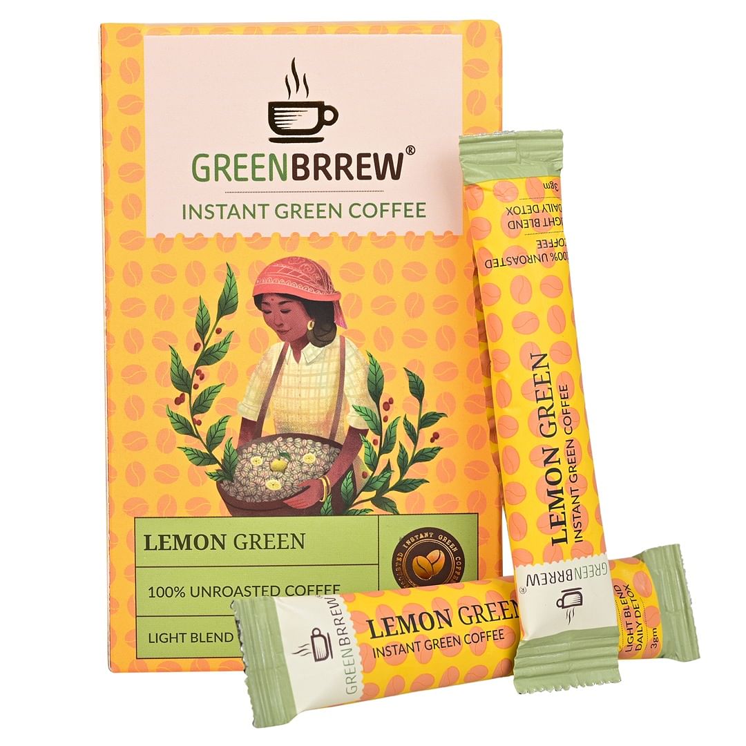 

Lemon Green | 100% Unroasted Coffee | Light Blend - Daily Detox | 20 Sachets, 60gm