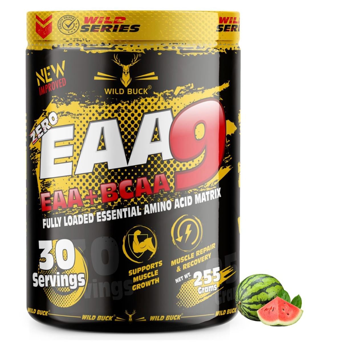

WILD BUCK EAAs-BCAA Energy Drink for Rapid Muscle Reovery(255gm, Watermelon)