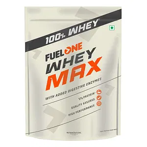 MuscleBlaze Fuel One Whey Protein Max Pouch Pack, Whey Protein Concentrate & Whey Protein Isolate, 27 g Protein, 5.96 g BCAAs & 4.7 g Glutamic Acid Per Scoop (Chocolate, 1 kg / 2.2 lb)

