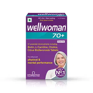 Wellwoman 70+ - Health Supplements (28 Vitamins and Nutrients) - 30 Tablets (Pack of 1)