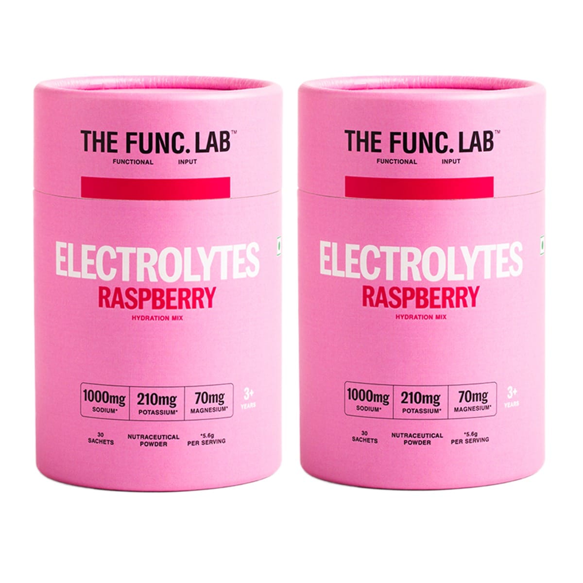 

The Func. Lab Daily Electrolytes - Raspberry | Pack of 2,30 Sachets Each | Instant Hydration Powder with Sodium, Potassium, Magnesium | Sugar-Free,...