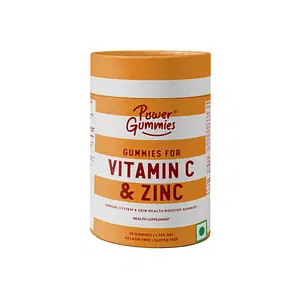 Power Gummies for Vitamin C & Zinc-Boosts Immunity with Orange Flavour-30 Gummies 