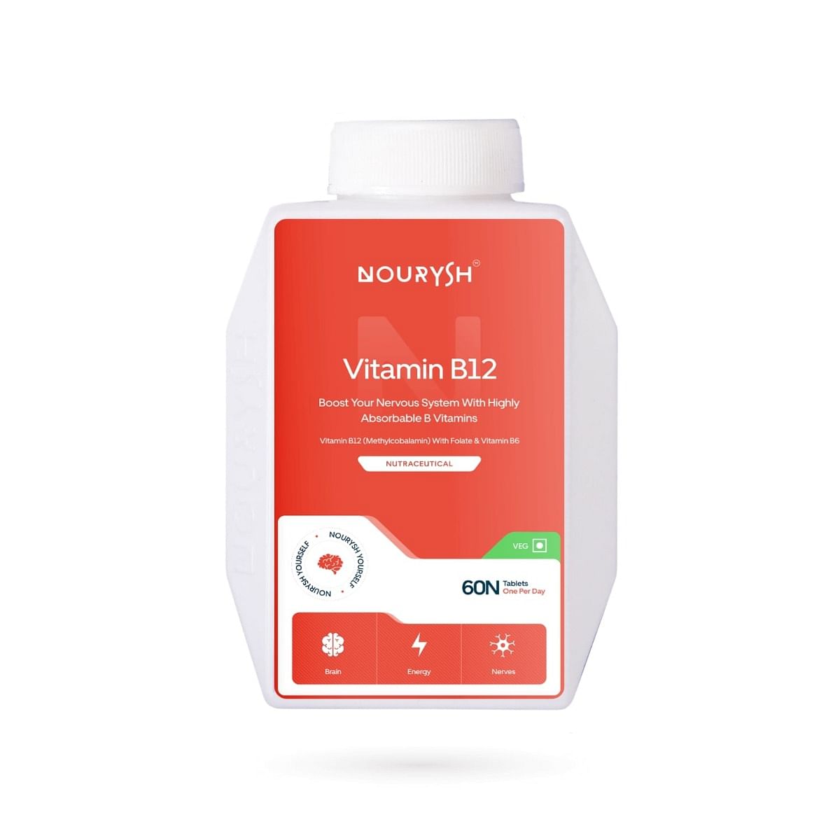 

Nourysh Vitamin B12 (Methylcobalamin) 1500 mcg