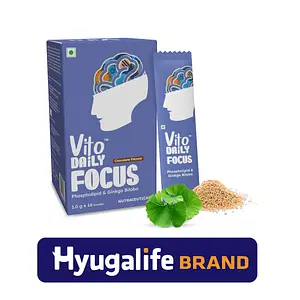 Vito Daily Focus direct to mouth powder blend of Phosphatidylserine and Ginkgo Biloba, promotes overall brain health