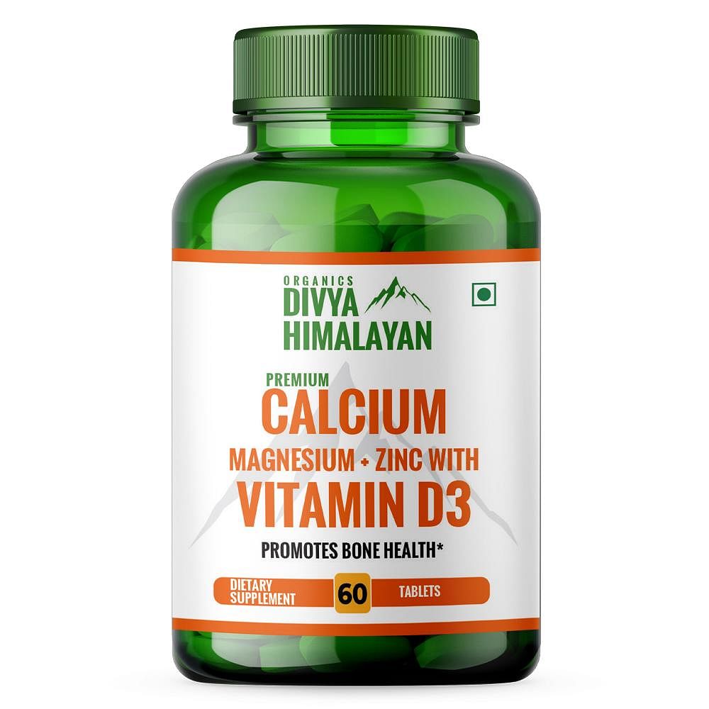 

Divya Himalayan Calcium Magnesium Zinc + Vitamin D3 Supplement Tablets - 60 Tablets