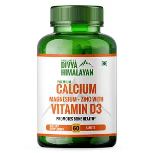 Divya Himalayan Calcium Magnesium Zinc + Vitamin D3 Supplement Tablets - 60 Tablets