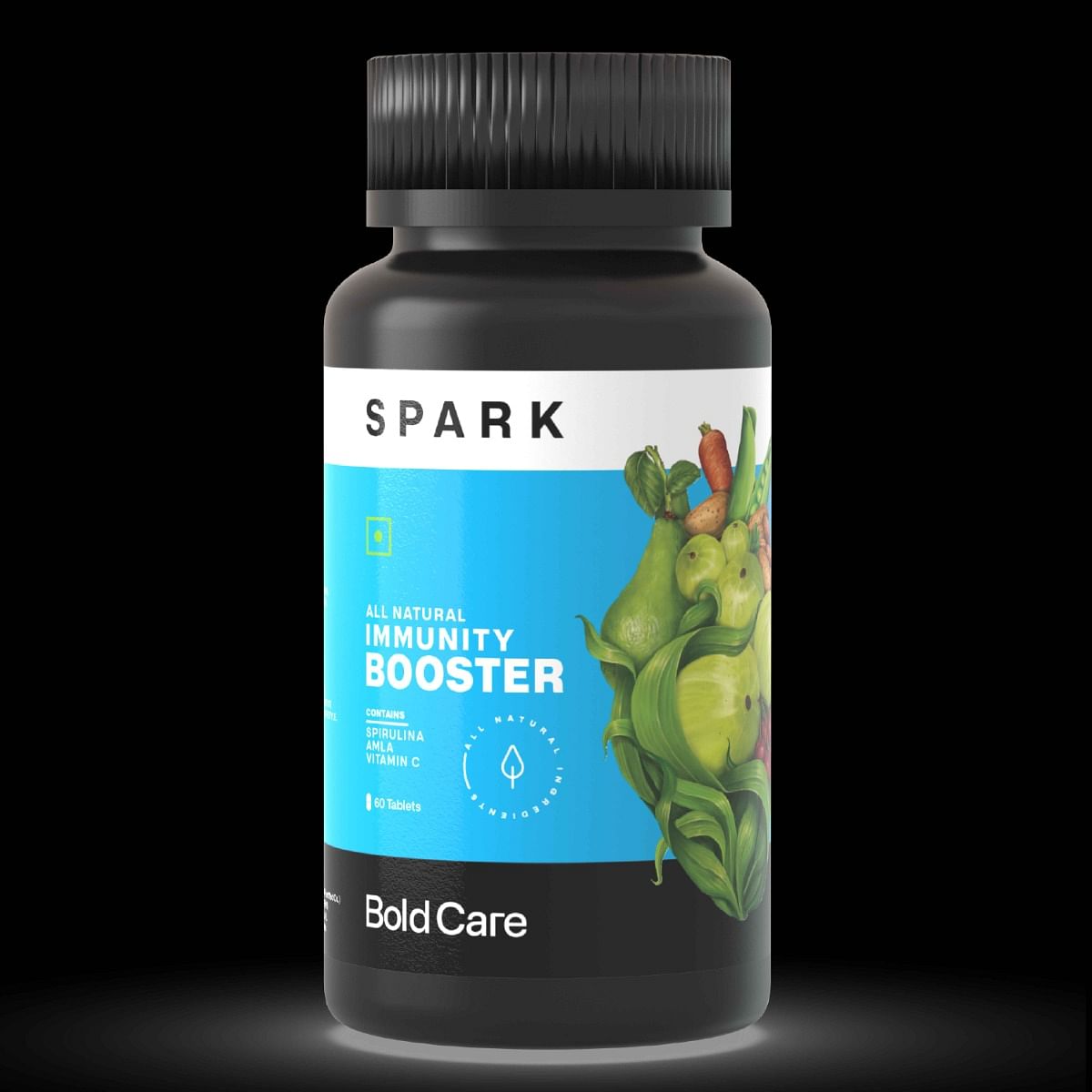 

Bold Care Spark - Immunity Booster for Adults & Kids - Spirulina, Amla, Vitamin C, Vitamin B6, Vitamin E & Zinc - All Natural Supplements for Daily...