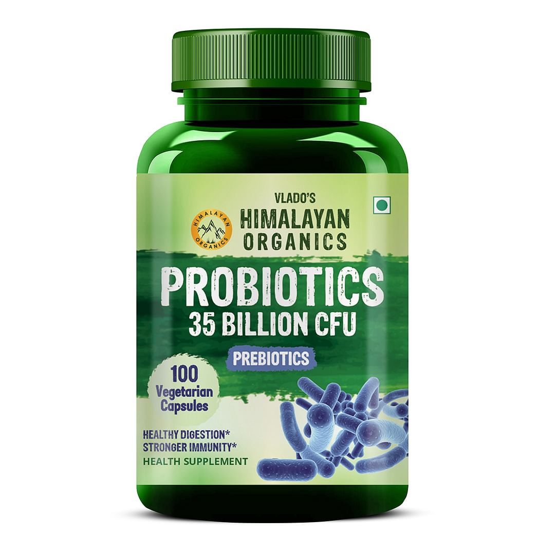 

Vlado's Himalayan Organics Probiotics Supplement 35 Billion CFU for women & men, 16 Strains with Prebiotics | 100 Veg Capsules
