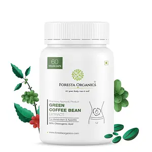 Foresta Organics Green Coffee Bean Extract with Finest 50% Chlorogenic Acid (CGA) 60 Capsules