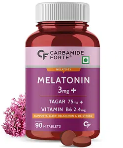 Carbamide Forte Melatonin 3mg with Tagara 75mg Sleep Supplement– 90 Tablets