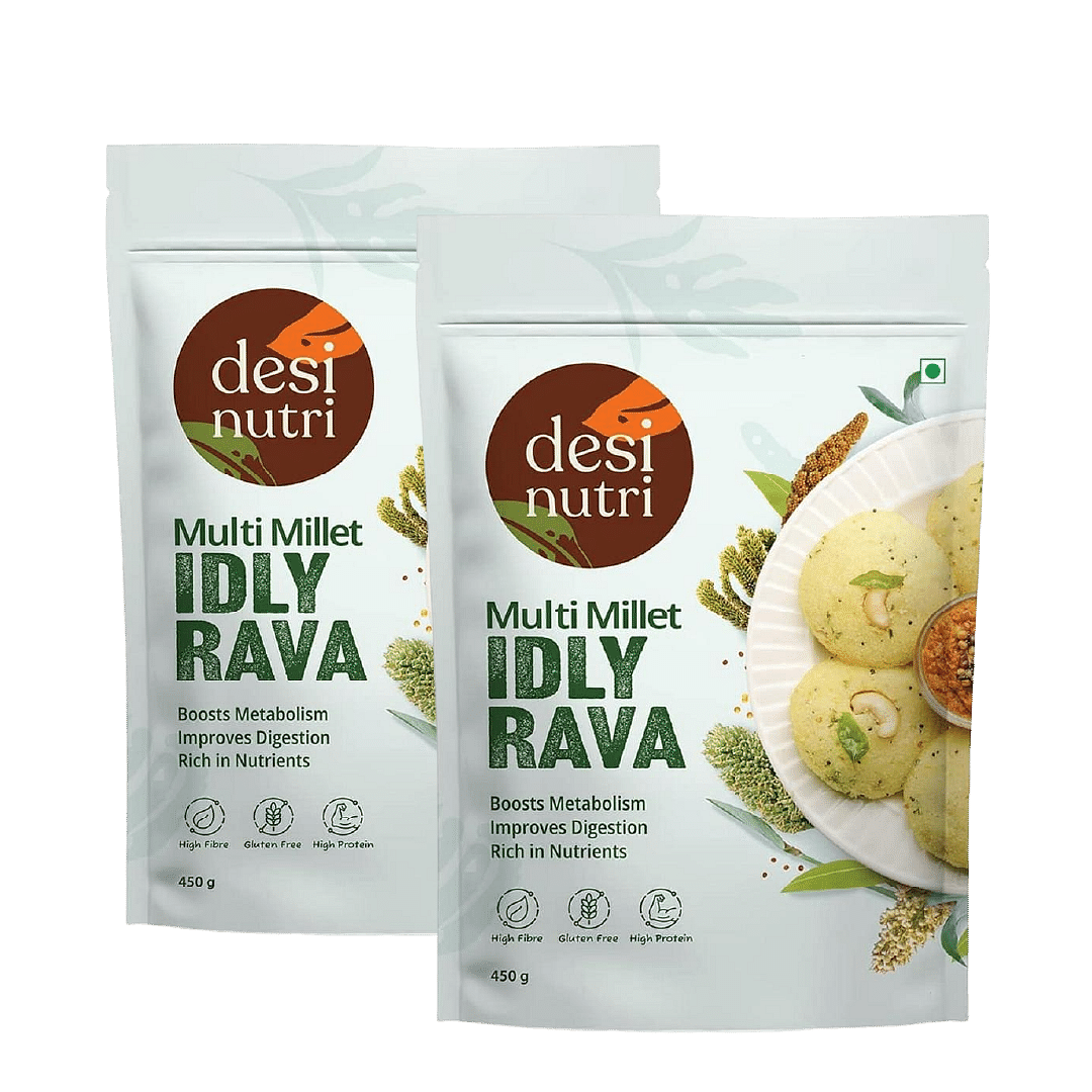 

Desi Nutri Multi Millet Idli Rava 450g | Pack of 2