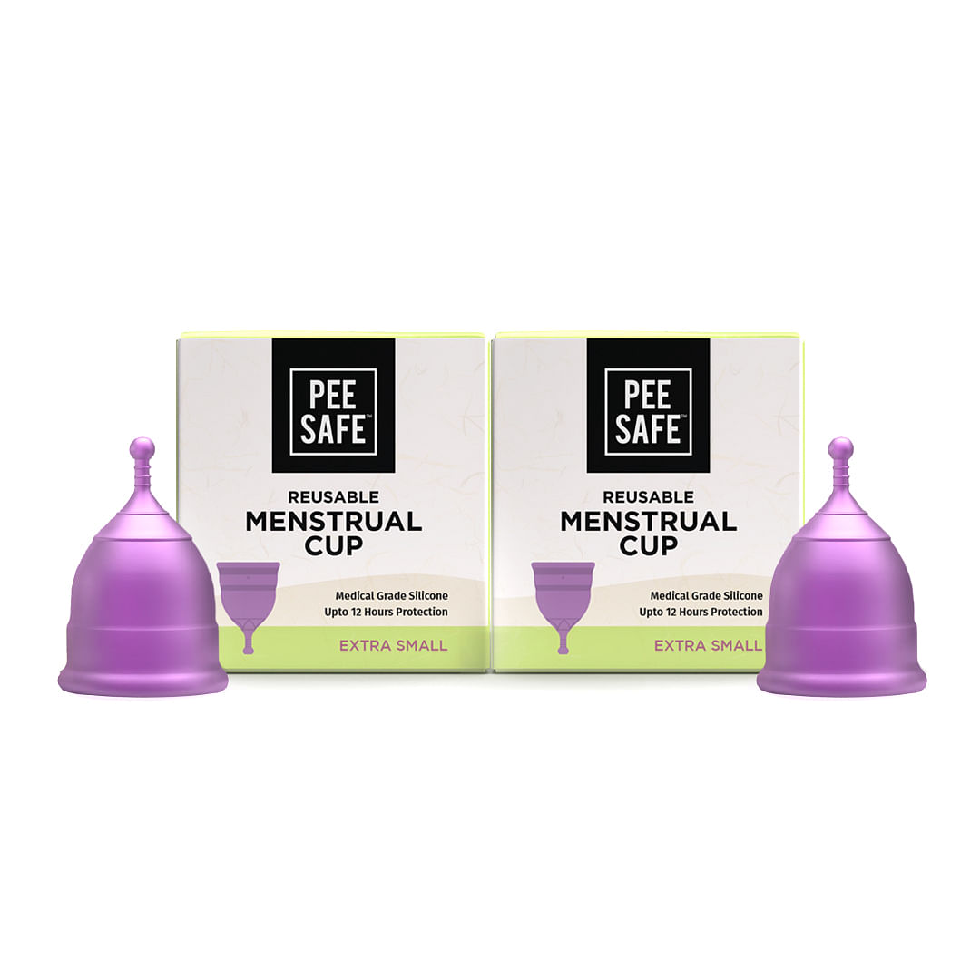 

Pee Safe Extra Small Menstrual Cup | Pack Of 2 | Odour & Rash Free | Leakage Proof | Infection Free | Made With Medical Grade Silicone | Reusable Cups