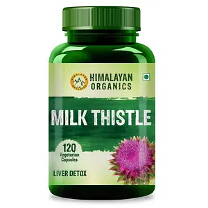 Himalayan Organics Milk Thistle Extract Silymarin 800mg | 120 Veg Capsules | Liver Detox