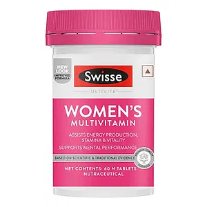 Swisse Ultivite Women'S Multivitamin (36 Herbs, Vitamins & Minerals) Assists Energy Production, Stamina & Vitality, Supports Mental Performance - 60 Tablets