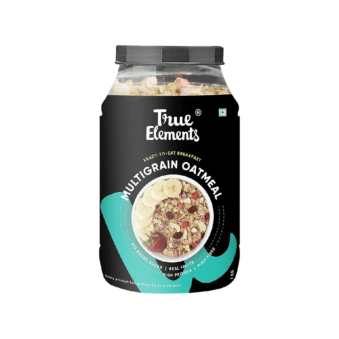 True Millets True Elements Multigrain Oatmeal 1kg - With 24% Millets | Overnight ...