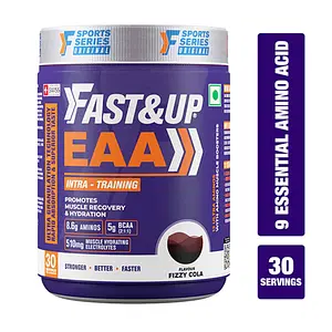 Fast & Up EAA Intra-Workout Drink For Mucscle Recovery With BCAA, Vitamins & Electrolytes EAA (Essential Amino Acids) (419.4 g, Fizzy Cola)