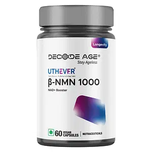 Decode Age NMN UTHEVER 1000 World Most Trusted| 60 Capsules |Cellular Repair | Boost NAD+ | Improve Muscle Strength | Neurological function | Heart health