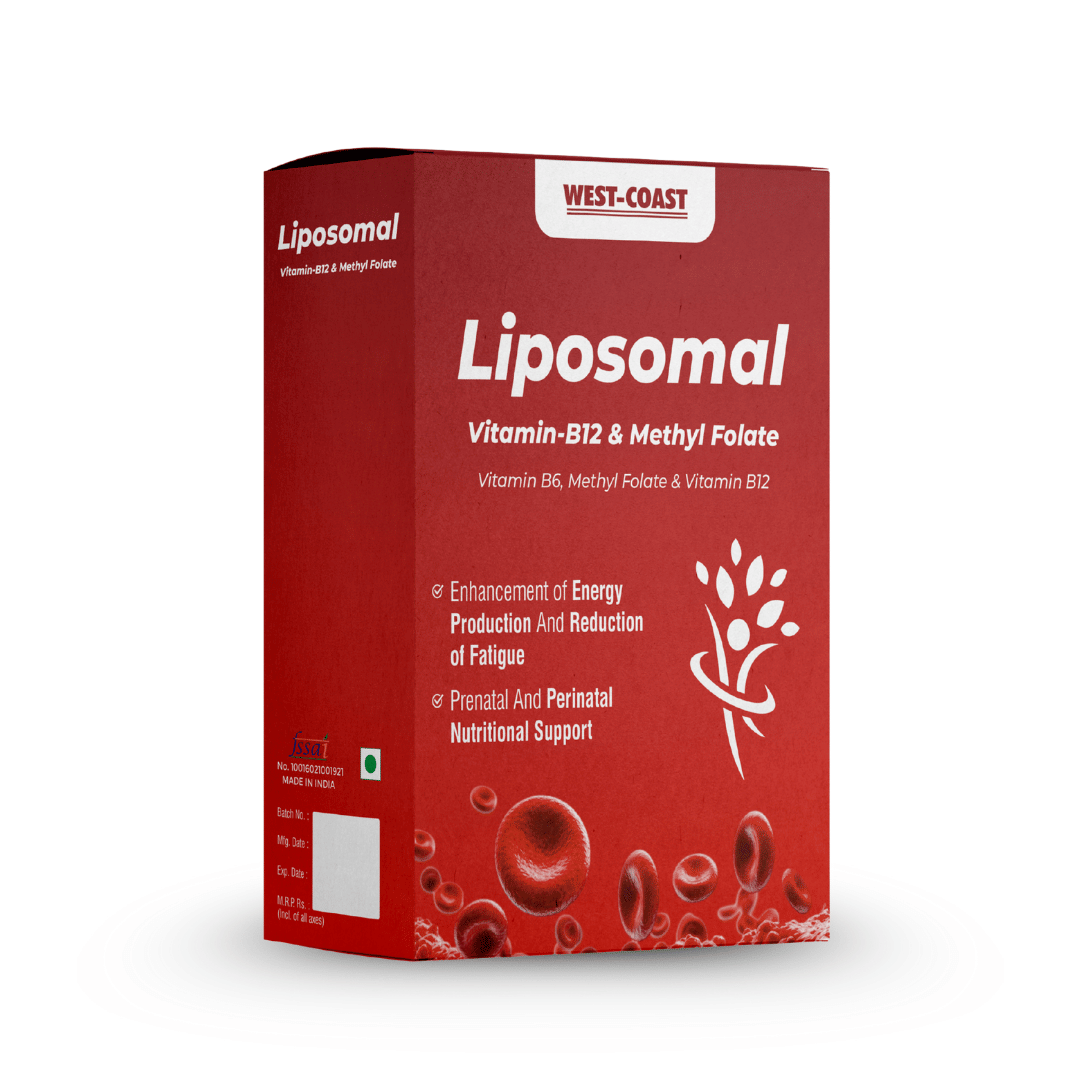 

WestcoastLiposomal Vitamin B12 500 mcg with Methyl Folate 400 mcg & Vitamin B6 – Advanced Liposomal Technology for Superior Absorption – Supports E...