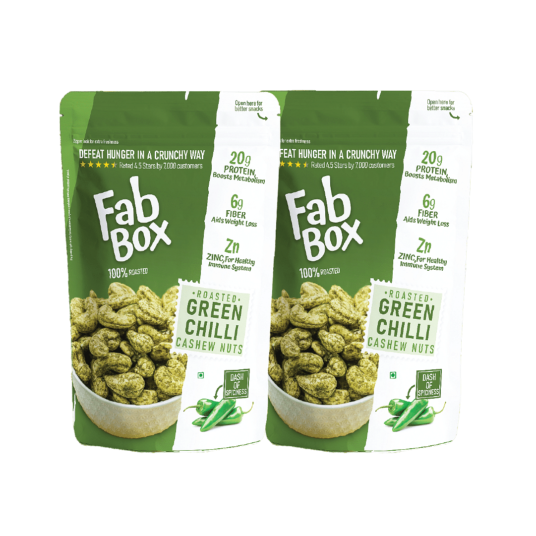 

Fabbox Green Chilli Cashews 140g | Pack of 2