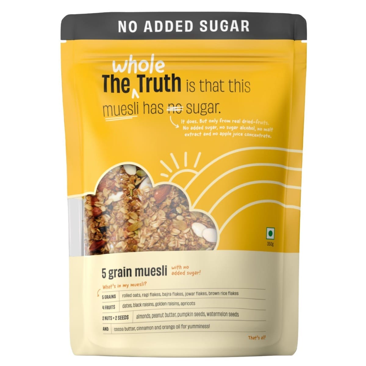 The Whole Truth - | Breakfast Muesli | 5 Grain Muesli | 350 grams | Vegan