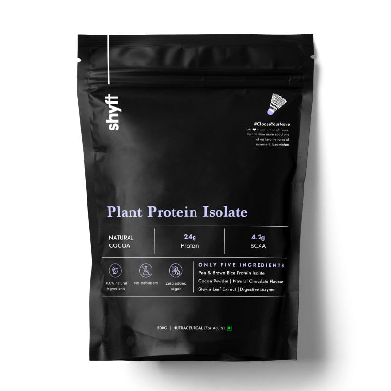 Shyft Plant Protein Isolate | Natural Cocoa - 500g | Pea & Rice Protein | 24g Protein, 4.2g BCAA | Easy to Digest | Complete Amino Acid Profile | Just 5 Natural Ingredients | No Chemicals | Chocolate-image-30