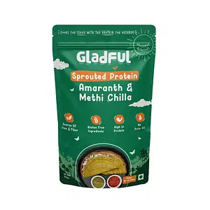 Gladful Sprouted Chilla Methi Moong and Amaranth Instant Mix - Pack of 1 - 200 Gms