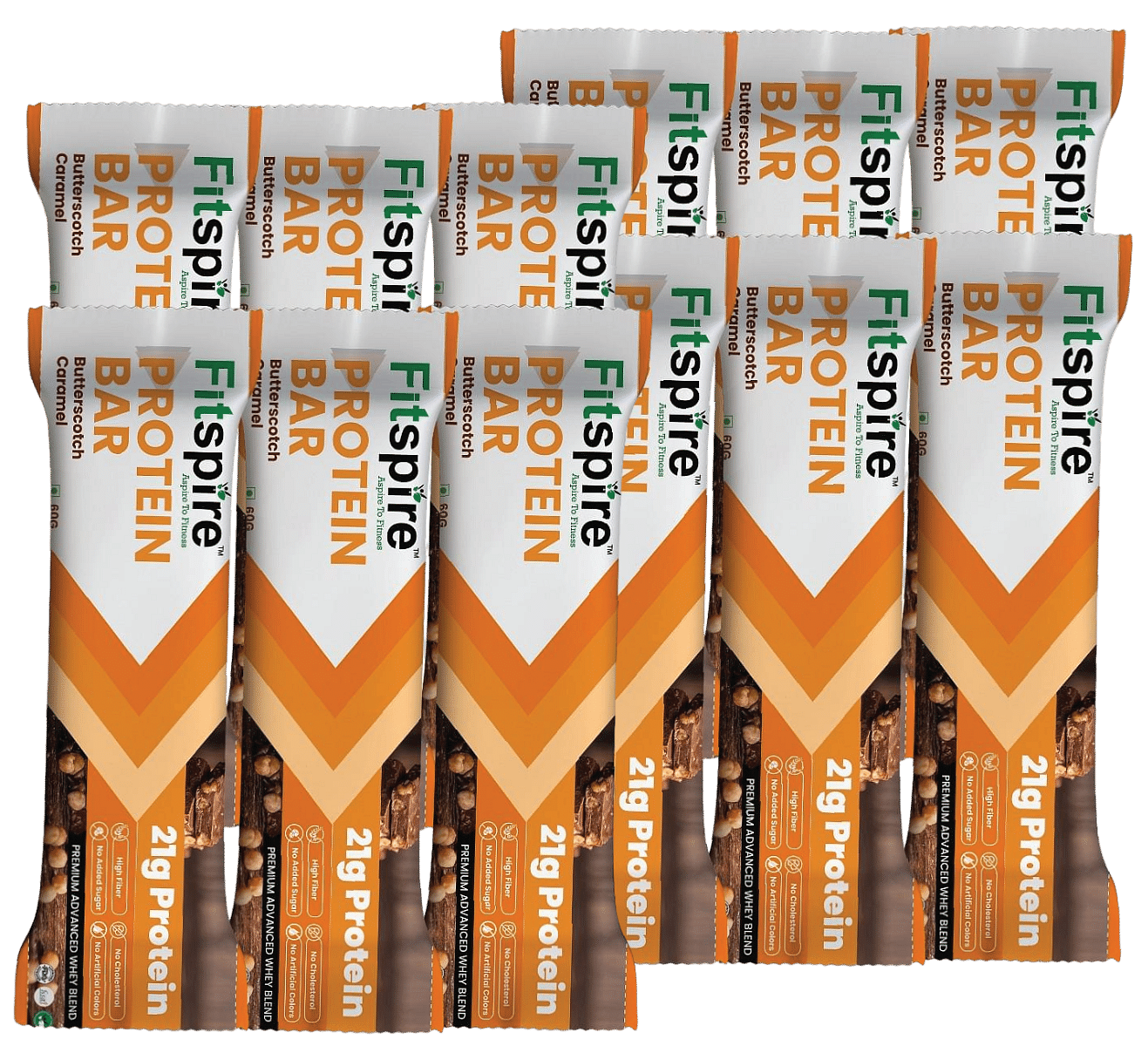 

Fitspire Protein Bar - Butter scotch Caramel, 6 x 60g | with 20.5 gm Whey Blend Protein | protein bars for muscle gain, Hunger Satisfaction & Perf...