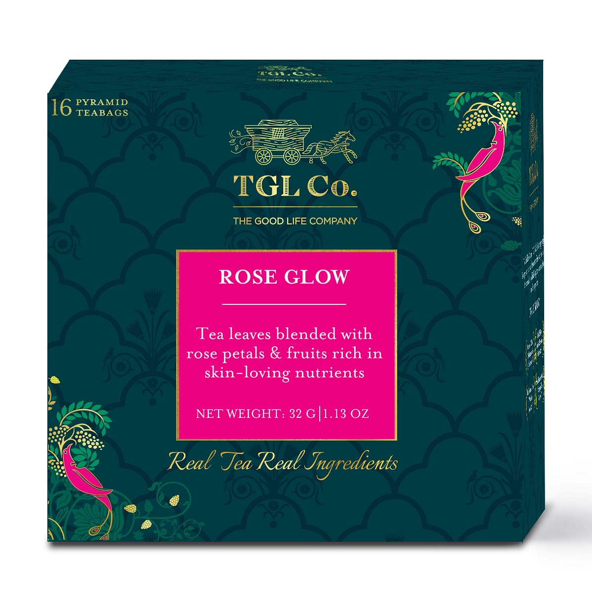 

TGL Co. Rose Glow Black Tea 16 Teabag Box