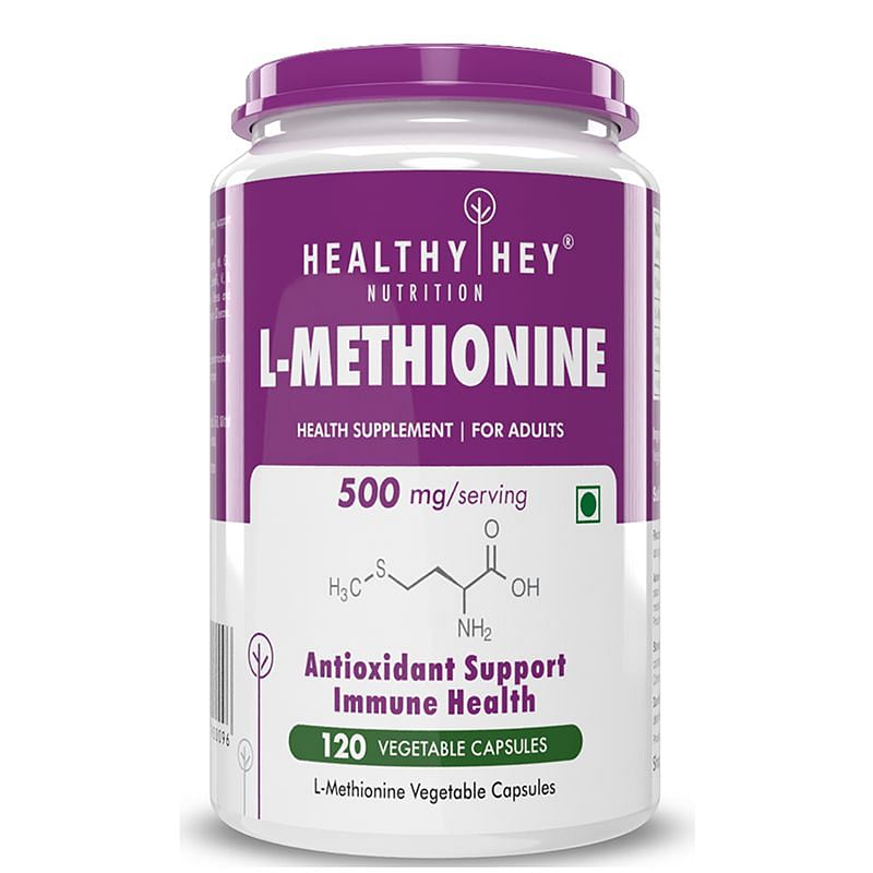 

HealthyHey Nutrition L-Methionine Free Form Pure Crystalline - 500mg - 120 Veg Capsules