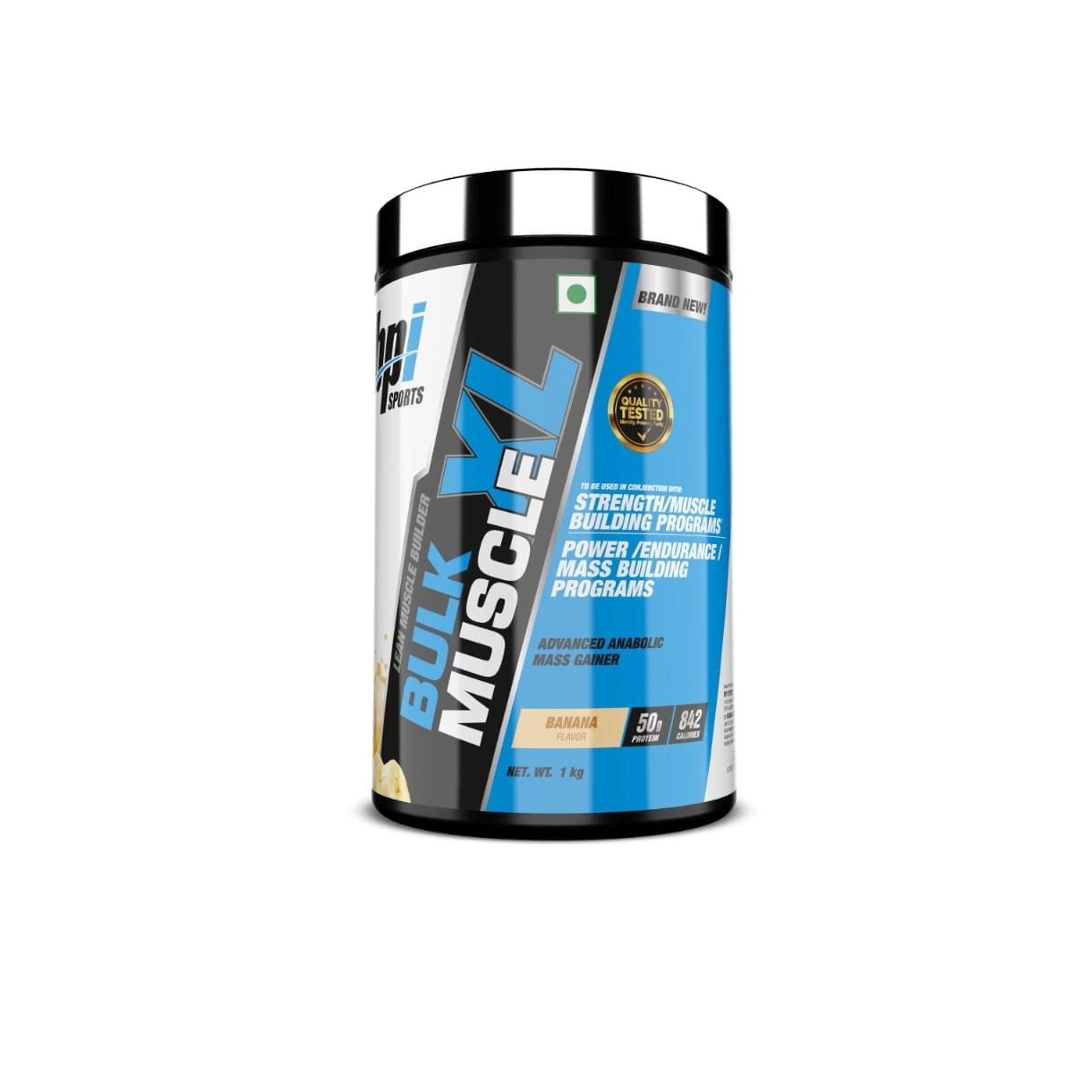 BPI Bulk Muscle XL |Gain Weight, Post|Workout, 50g Protein, 144g Carb, Banana