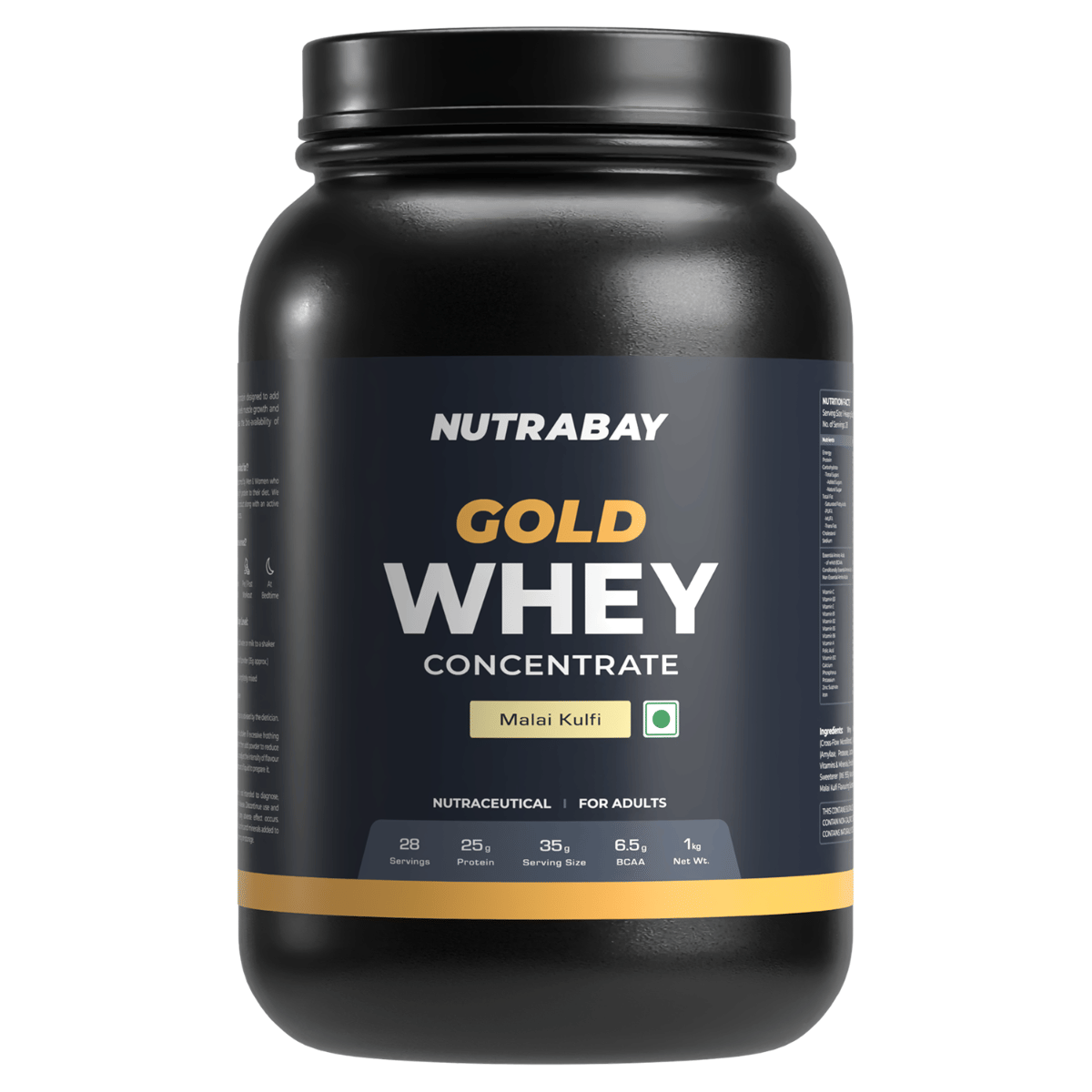 

Nutrabay Gold 100% Whey Protein Concentrate with Digestive Enzymes & Vitamin Minerals, 25g Protein | Protein Powder for Muscle Support & Recovery -...