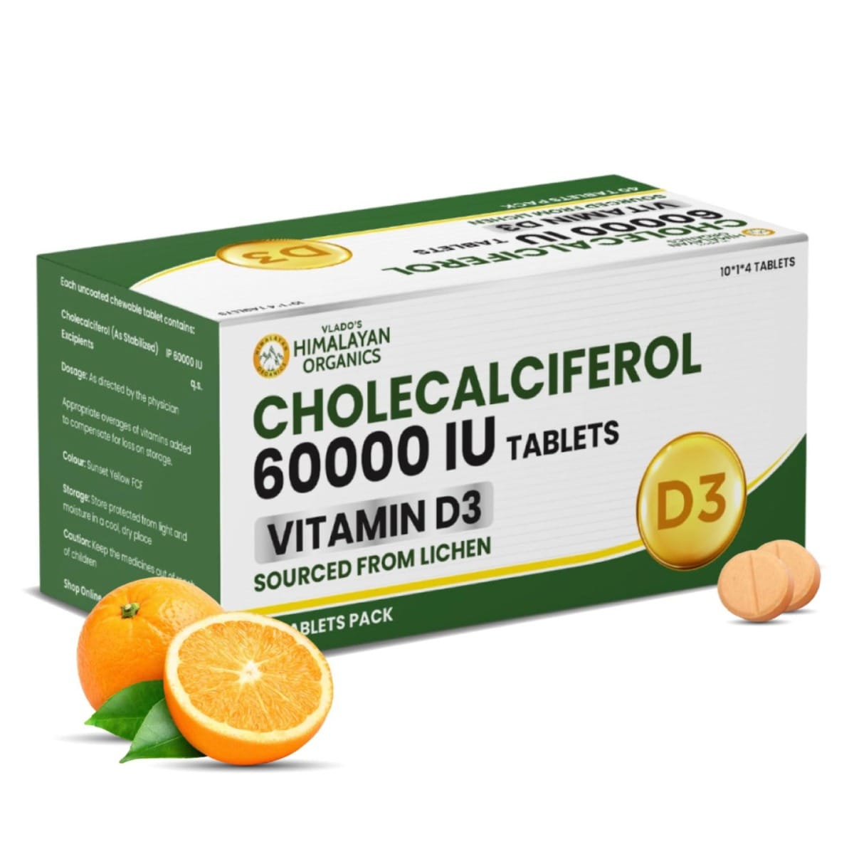 

Vlado's Himalayan Organics Vitamin D3 60000 IU Tablets | Cholecalciferol I Vitamin D3 60k Supplement | Vitamin D 60000 iu Tablets | Cholecalciferol...
