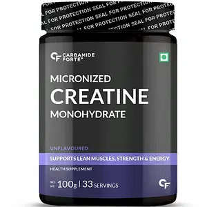 Carbamide Forte Micronized Creatine Monohydrate Powder 100g | 33 Servings | Lean Muscles | Strength | Energy