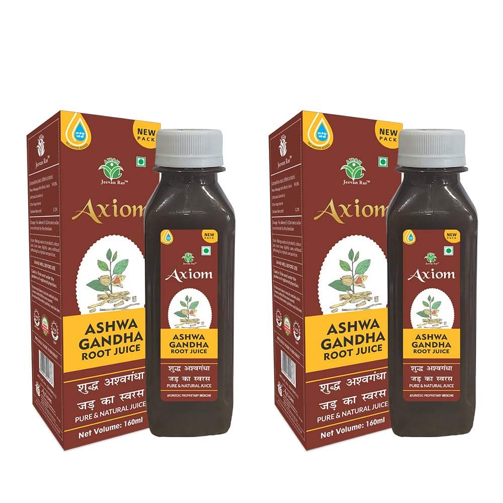 

Axiom Ashwagandha Root juice|Helpful In Reduce Stress And Anxiety -160 ml (Pack of 2)