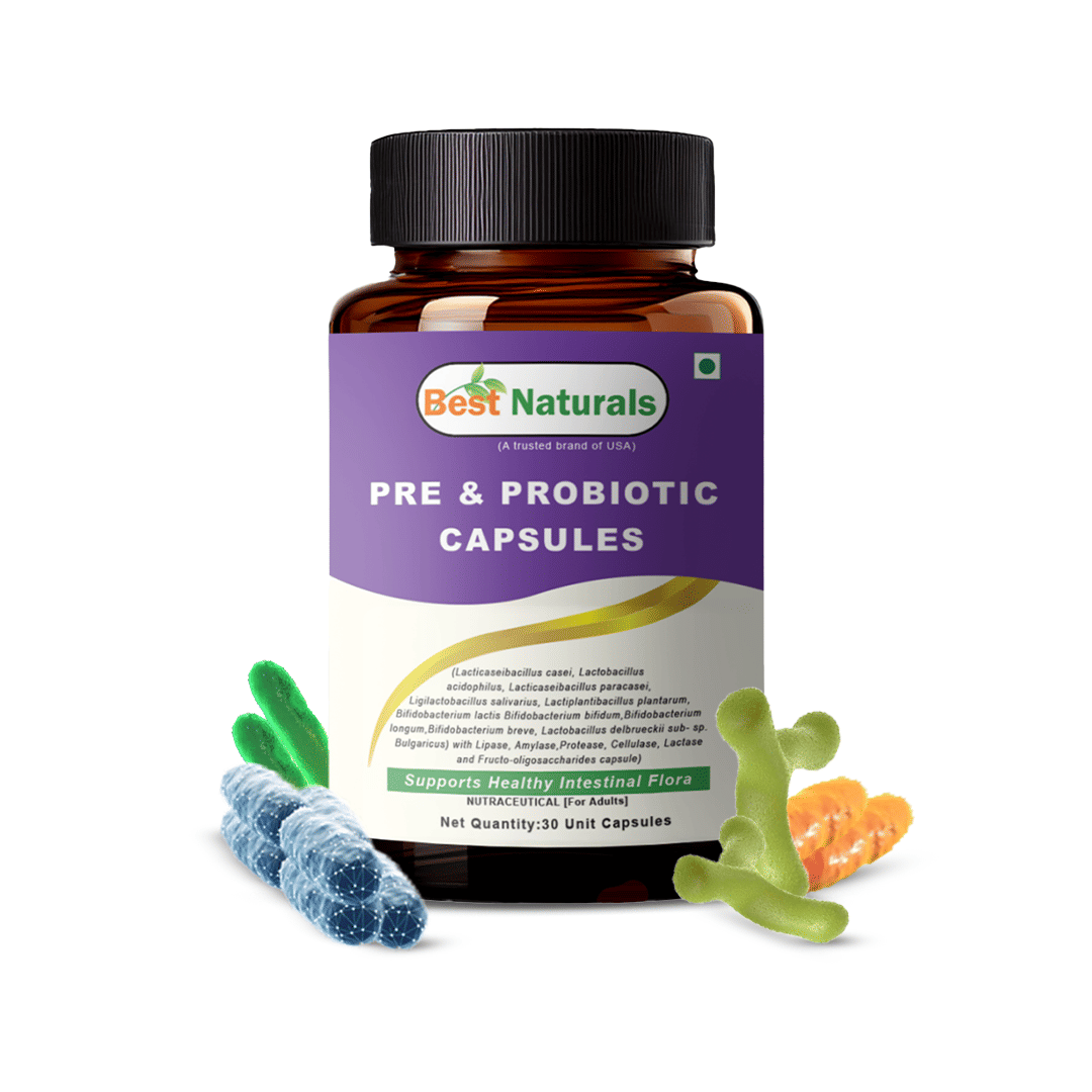 

Best Naturals Pre & Probiotic – 30 Billion CFU – With Prebiotic Fiber – 1-Month Supply – 30 Vegetarian Capsules – Trusted Brand from USA