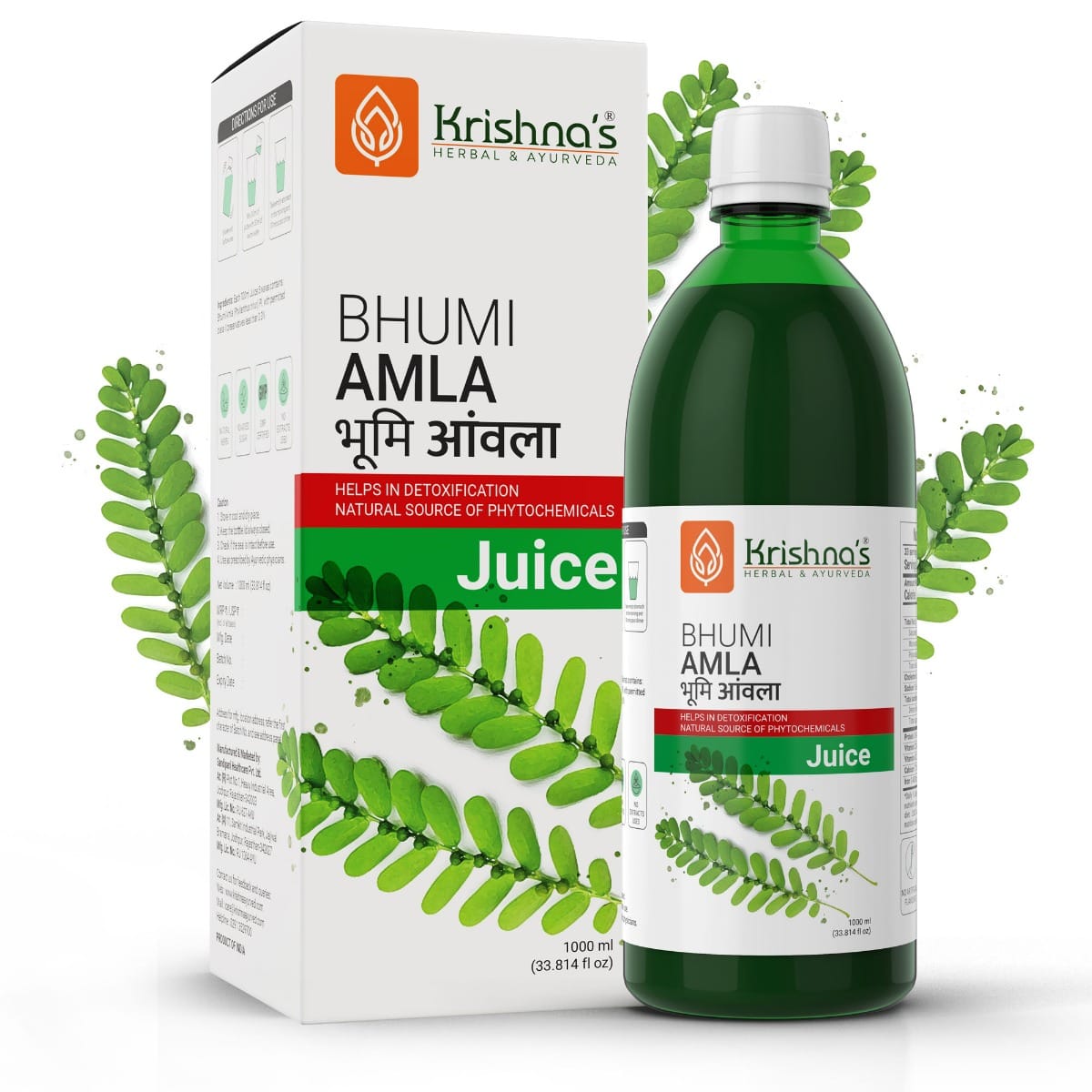 

Krishna's Bhumi Amla Juice - 1000 ml | Natural liver detoxifier