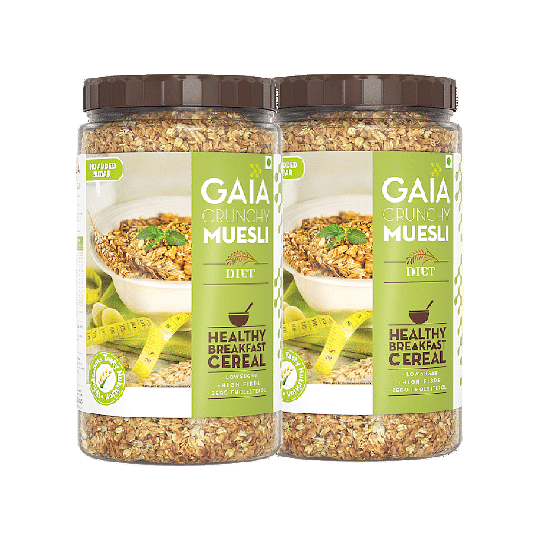 

Gaia Crunchy Muesli - Diet 1Kg | Pack of 2