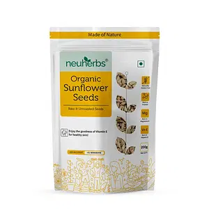 Neuherbs Raw Sunflower Seeds for Eating, Rich in Protein & Fiber : 200 G