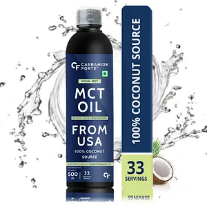 Carbamide Forte Pure MCT Oil C8 From USA 500ml| 100% Coconut Source | Keto & Paleo Friendly | Energy | Weight Management